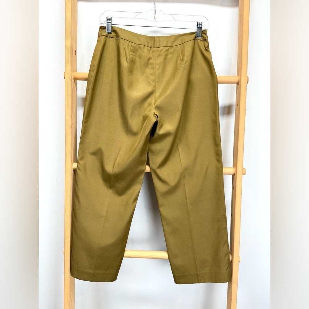 PECK & PECK Bronze‎ brown Silk & Cotton Capri pants size 2. - Picture 5 of 11